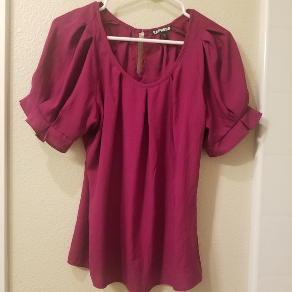 Express Fuschia Blouse Size Small - Picture 2 of 6